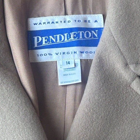 VINTAGE PENDLETON COAT. 100% Virgin Wool. Size 14 - Picture 2 of 15